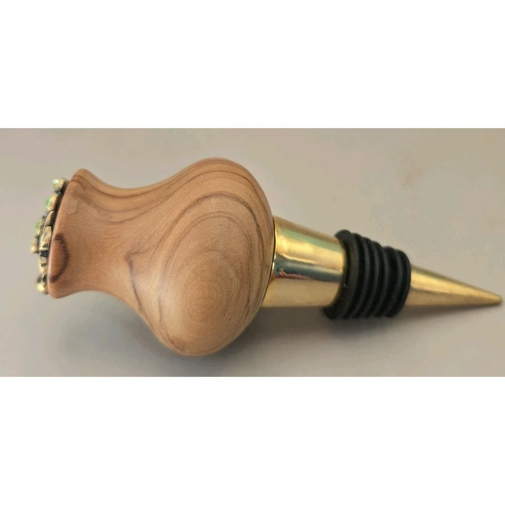 Wood‎ Wine Stopper Plug Green Grapes. Great Condition.
